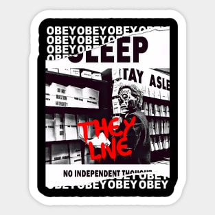 They Live OBEY Retro Cult Classic Horror Fan Design Sticker